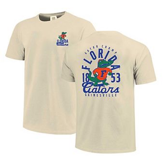 Men's Cream Florida Gators Comfort Colors Mascot Overlay T-Shirt