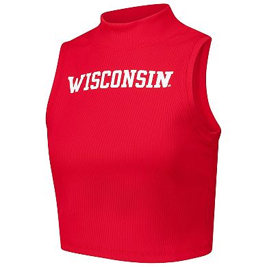 Women's ZooZatz Red Wisconsin Badgers Cropped Tank Top