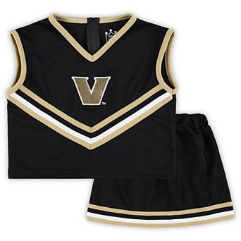 Girls Youth Black Vanderbilt Commodores 2 pc Cheer Set