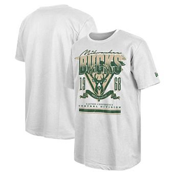 Men's New Era White Milwaukee Bucks Sport Classics Oversized T-Shirt