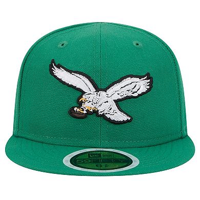 Youth New Era Kelly Green Philadelphia Eagles Main 59FIFTY Fitted Hat