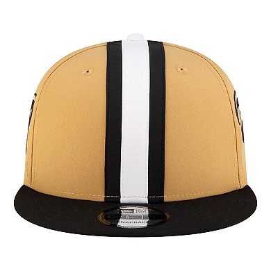 Men's New Era Gold New Orleans Saints Helmet 9FIFTY Snapback Hat