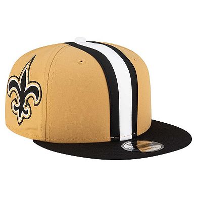 Men's New Era Gold New Orleans Saints Helmet 9FIFTY Snapback Hat