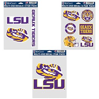 WinCraft LSU Tigers Three-Pack Fan Decal Set