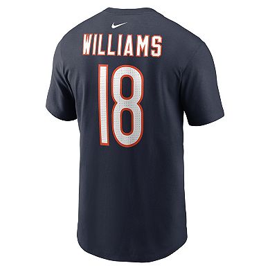 Men's Nike Caleb Williams Navy Chicago Bears Name & Number T-Shirt