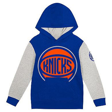 Toddler Blue New York Knicks Fair Catch Fleece Pullover Hoodie