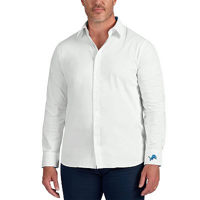 detroit lions dress shirt Men's J. Palmer White Detroit Lions Man-In-Motion Long Sleeve Button-Up Dress  Shirt