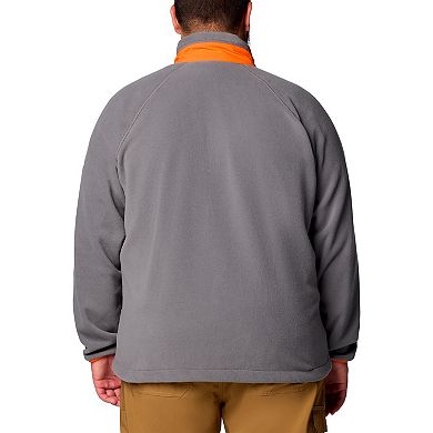 Men's Columbia Gray Clemson Tigers Big & Tall Flanker�� IV Fleece Raglan Full-Zip Jacket