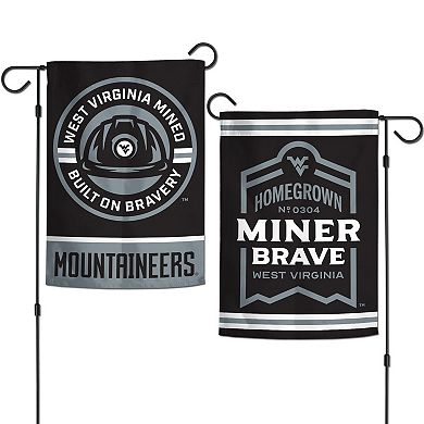WinCraft West Virginia Mountaineers 12'' x 18'' Built On Bravery Double-Sided Garden Flag