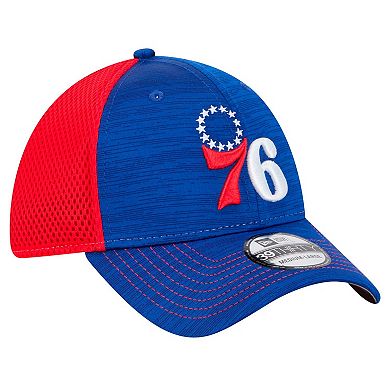Men's New Era Royal/Red Philadelphia 76ers Active Tech Neo Flex 39THIRTY Flex Hat
