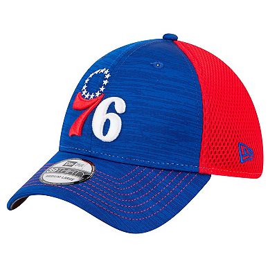 Men's New Era Royal/Red Philadelphia 76ers Active Tech Neo Flex 39THIRTY Flex Hat