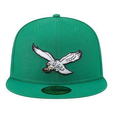 Men's New Era Kelly Green Philadelphia Eagles Main 59FIFTY Fitted Hat