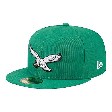 Men's New Era Kelly Green Philadelphia Eagles Main 59FIFTY Fitted Hat