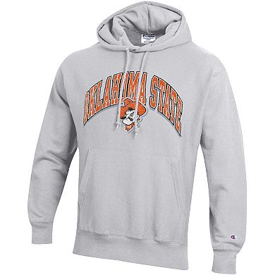 Men's Champion Gray Oklahoma State Cowboys Vault Late Night Reverse Weave Pullover Hoodie