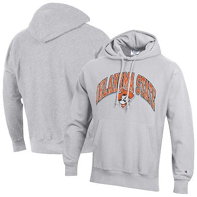 Men's Champion Gray Oklahoma State Cowboys Vault Late Night Reverse Weave Pullover Hoodie