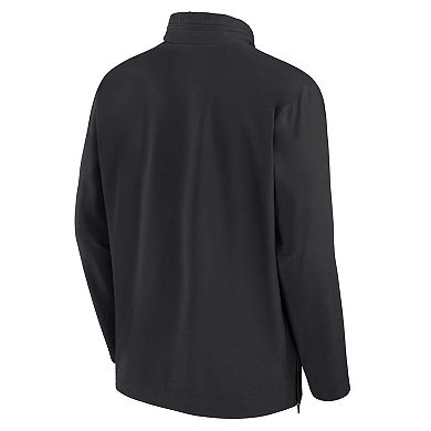 Men's Nike Black Oregon State Beavers 2024 Sideline Coach Quarter-Zip Hoodie Jacket