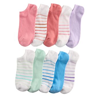 Women's Sonoma Goods For Life® 10-Pack Color Stripe No-Show Socks