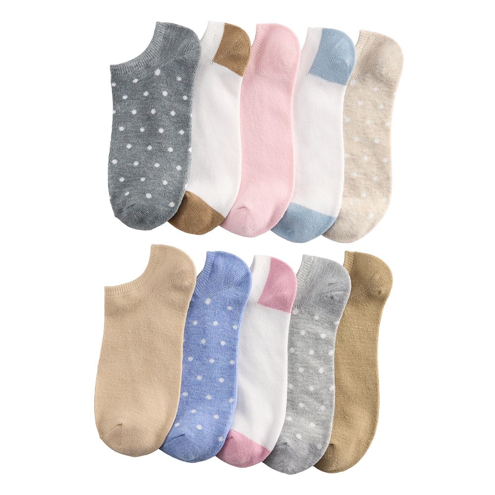 Women's Sonoma Goods For Life® 10-Pack Mini Dots No-Show Socks