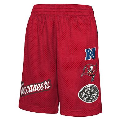 Youth Red Tampa Bay Buccaneers Game Time Color-Block Shorts