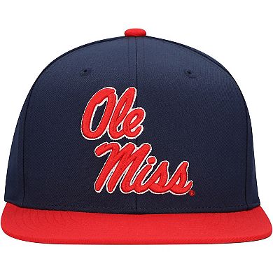 Men's Mitchell & Ness Navy/Red Ole Miss Rebels 2-Tone 2.0 Snapback Hat