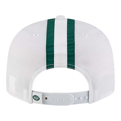 Men's New Era White New York Jets Throwback Helmet 9FIFTY Snapback Hat
