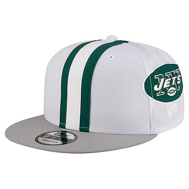 Men's New Era White New York Jets Throwback Helmet 9FIFTY Snapback Hat