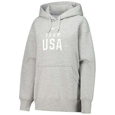 Women's Nike Gray Team USA Phoenix Fleece Pullover Hoodie