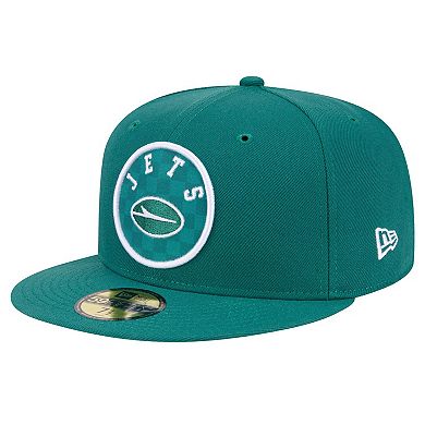 Men's New Era Green New York Jets Checkered 59FIFTY Fitted Hat