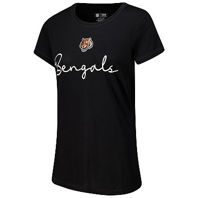 Women's Concepts Sport Cincinnati Bengals Vector T-Shirt & Flannel Pants Sleep Set