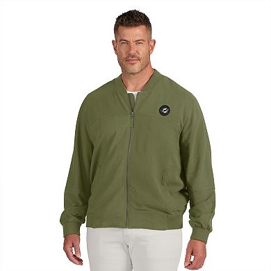 Men's J. Palmer Olive Miami Dolphins Lightweight Cover-4 Tri-Blend Full-Zip Jacket