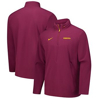 Men's Nike Maroon Minnesota Golden Gophers 2024 Sideline Coach Quarter-Zip Hoodie Jacket