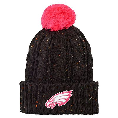 Girls Youth Black Philadelphia Eagles Nep Yarn Cuffed Knit Hat