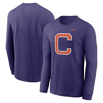 Men's Nike Purple Clemson Tigers Alternate Logo Long Sleeve T-Shirt