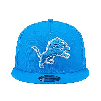 Men's New Era Blue Detroit Lions Main Trucker 9FIFTY Snapback Hat