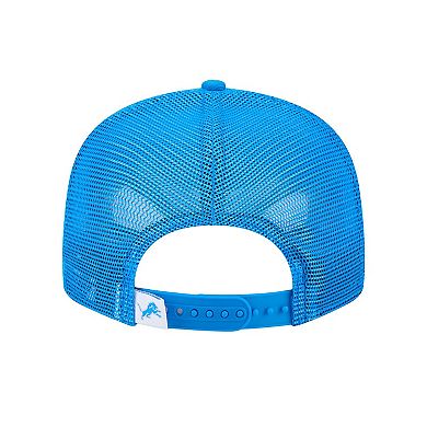 Men's New Era Blue Detroit Lions Main Trucker 9FIFTY Snapback Hat