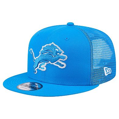 Men's New Era Blue Detroit Lions Main Trucker 9FIFTY Snapback Hat