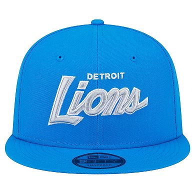 Men's New Era Blue Detroit Lions Main Script 9FIFTY Snapback Hat