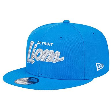 Men's New Era Blue Detroit Lions Main Script 9FIFTY Snapback Hat