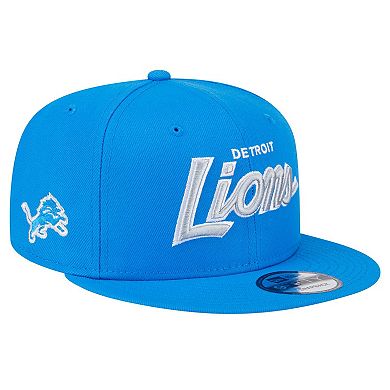 Men's New Era Blue Detroit Lions Main Script 9FIFTY Snapback Hat