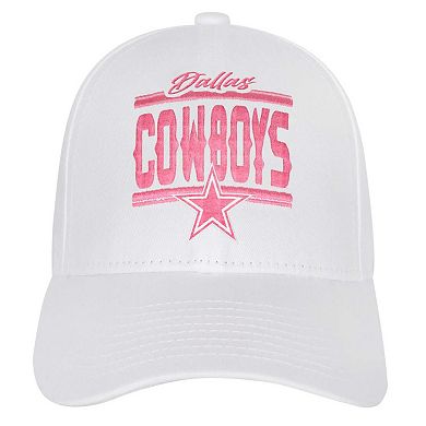 Girls Youth Dallas Cowboys All White Structured Adjustable Hat