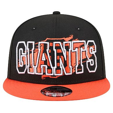 Men's New Era Black San Francisco Giants Splatter 9FIFTY Snapback Hat