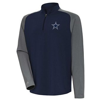 Men's Antigua Navy Dallas Cowboys Dauntless Raglan Quarter-Zip Jacket
