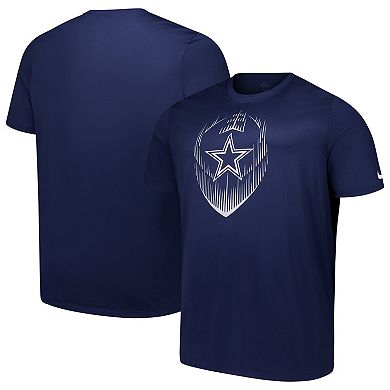 Men's Nike Navy Dallas Cowboys Big & Tall Blitz Legend Icon T-Shirt
