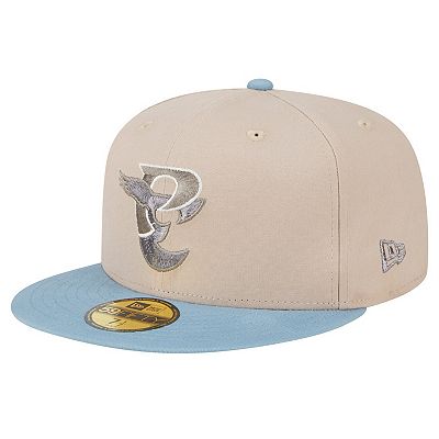 Men s New Era Stone Light Blue Philadelphia Eagles City Originals Lifestyle Two Tone 59FIFTY Fitted Hat