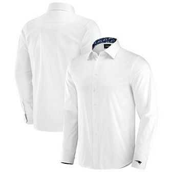 Men's J. Palmer White New England Patriots Man-In-Motion Long Sleeve Button-Up Dress Shirt