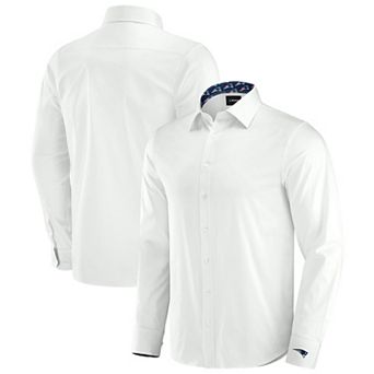 Men's J. Palmer White New England Patriots Man-In-Motion Long Sleeve Button-Up Dress Shirt