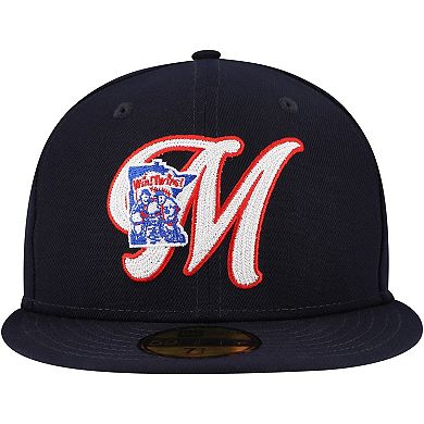 Men's New Era Navy Minnesota Twins Duo Logo 2.0 59FIFTY Fitted Hat
