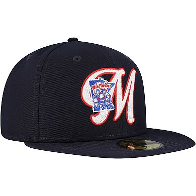 Men's New Era Navy Minnesota Twins Duo Logo 2.0 59FIFTY Fitted Hat