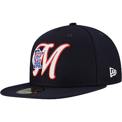 Men's New Era Navy Minnesota Twins Duo Logo 2.0 59FIFTY Fitted Hat