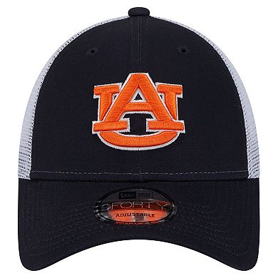 Men's New Era Navy Auburn Tigers Trucker 9FORTY Adjustable Hat